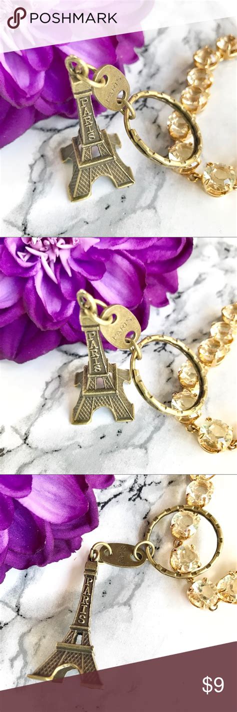🆕new 🇫🇷 Paris Eiffel Tower Keychain In Bronze
