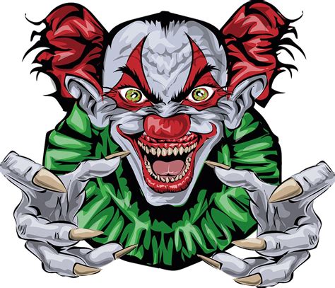 Scary Clown Horror Clown Clipart Vector Cut Svg Eps Ai Etsy