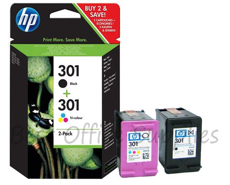 Hp 301 Original Black And Tri Colour 2 Pack Ink Cartridges Multipack