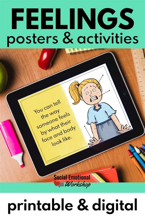 Feelings Posters With Printable And Digital Activities For Distance Learning Feelings