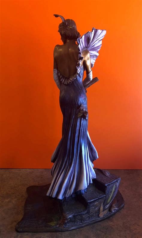 Figurative Bronze Sculpture With Hand Painted Patina Tiffany By Isaac