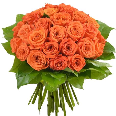 A box of 16 meticulously arranged roses from venus et fleur is pretty much the most luxe anniversary gift imaginable — plus, they'll stay in bloom for at least a whole year! Bouquet de 30 Roses Orange - Livraison en Express | Florajet