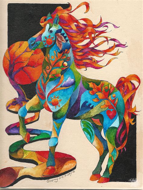 Spirit Horse Totem Animal By Sherry Shipley Turningart