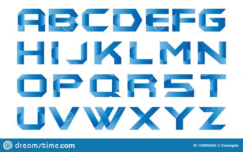 Custom Modern Abc Alphabet Letter Design Stock Vector Illustration Of