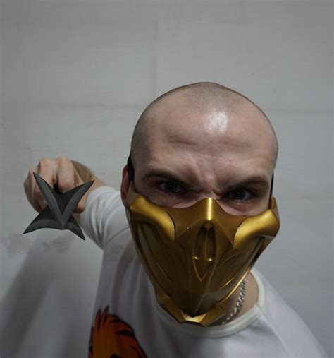Scorpion Mortal Kombat Mask Mortal Kombat X Scorpion Mask Print