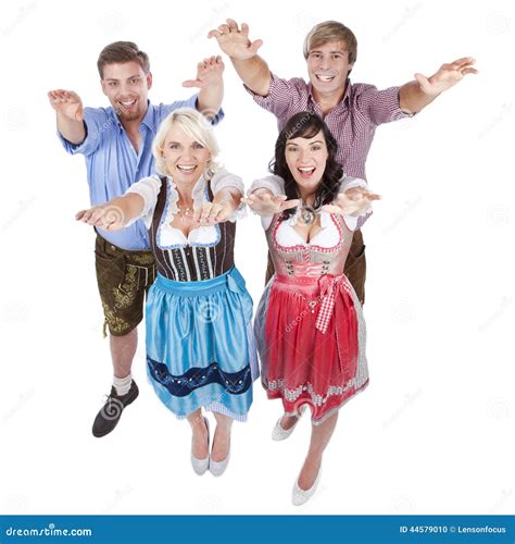 Four Young Bavarian People Stock Photo Image Of Celebrate 44579010