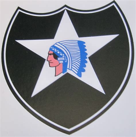 2nd Infantry Division Indian Head Helmet Decal Man The Line