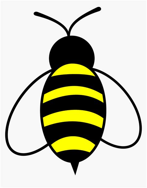 Honey Bee Clipart Png - Simple Bumble Bee Cartoon, Transparent Png