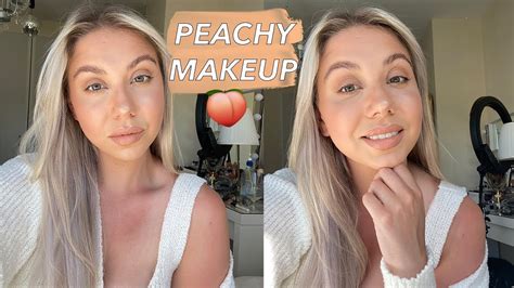 Get Ready With Me Peachy Look With New Makeup Youtube