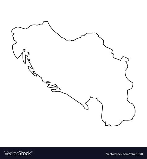 He Outline Of The Map Yugoslavia Royalty Free Vector Image