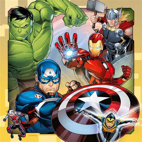 Ravensburger Marvel Avengers Assemble, 3x 49 Piece Jigsaw Puzzles