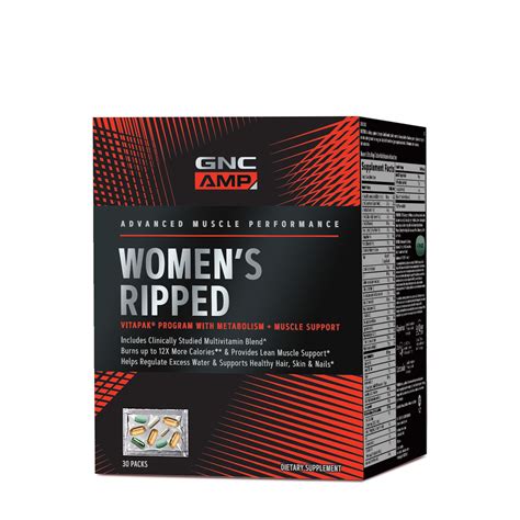 Amp Womens Ripped Vitapak For Tone Lean Muscle Hair Skin And Nails