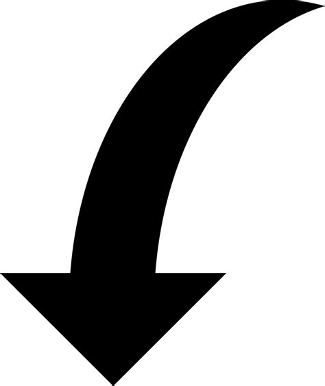 Down Curved Arrow Svg Png Icon Free Download Curved Arrow Png Icon