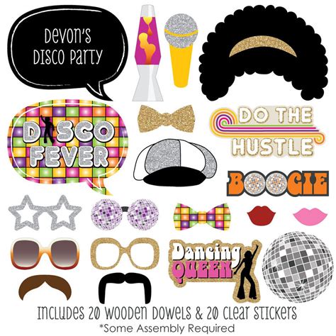 70s Disco Photo Booth Props 70s Disco With Etsy Disco Theme Party