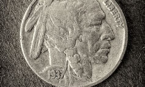 Genuine 1937 Buffalo Indian Head 5 Cent Piece Nickel