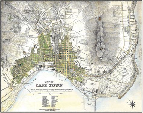 Map Of Cape Town 1891 View Originalfor A Fascinating Look