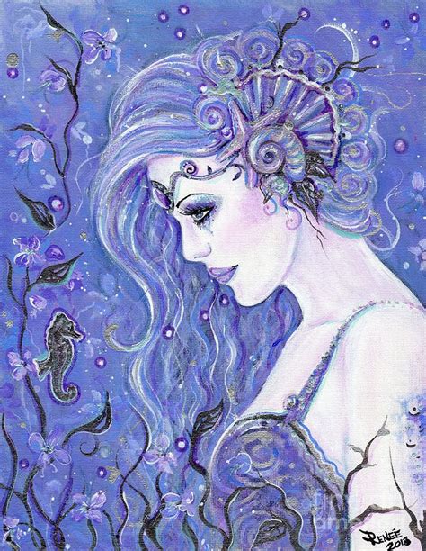 Seahorse Dreams Mermaid Painting By Renee Lavoie
