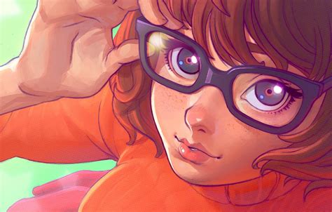 Wallpaper Girl Face Glasses Art Scooby Doo Velma Dinkley Velma