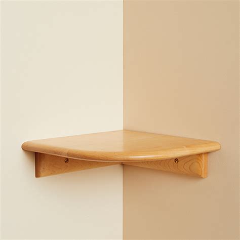 Corner Shelf Maple Wood Tightrope Touch Of Modern