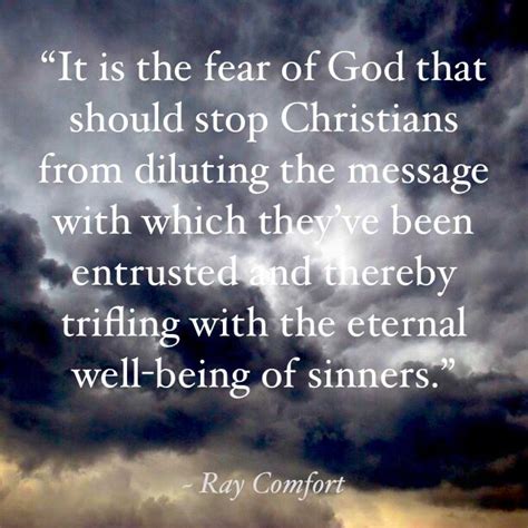 It Is The Fear Of God That Should Stop Christians From Diluting The