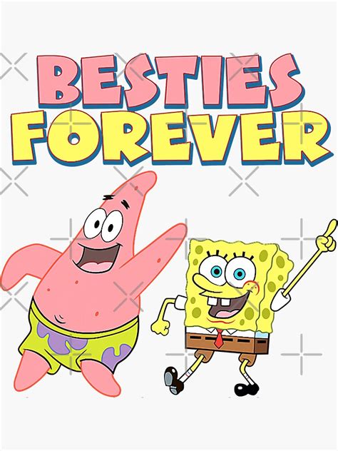 Spongebob Squarepants Best Friends Forever Sticker For Sale By