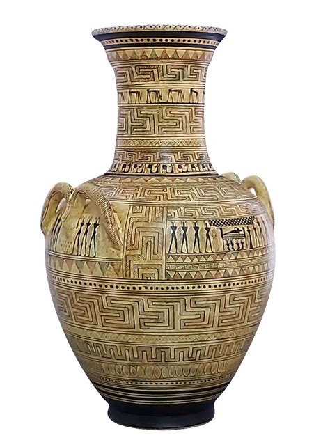 Dipylon Amphora Geometric Vase Ancient Greek Pottery Ceramic Museum Athens
