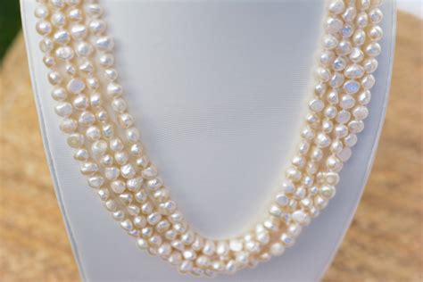 Doubled Ropes Of Freshwater Pearls Necklace Color Choices