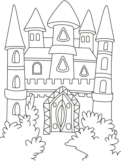 Castle Coloring Pages For Kids Coloring Home