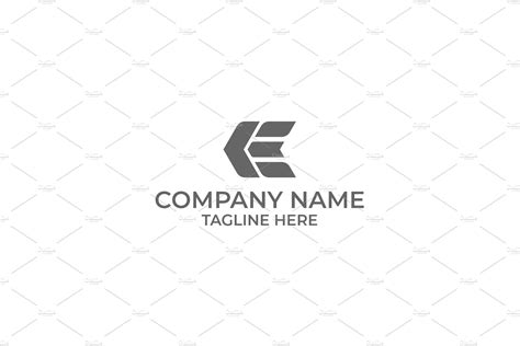 Letter E Logo Design Creative Illustrator Templates Creative Market