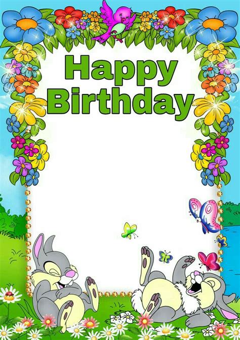 For your convenience, there is a search service on the main page of the site that would help you find images similar to clipart birthday borders and frames with nescessary type and size. Happy Birthday frame | Clip art borders, Flower frame ...