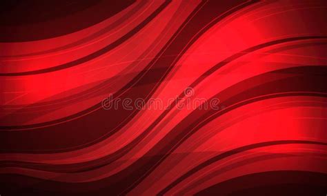 Abstract Wavy Background In Red Color Stock Vector Illustration Of