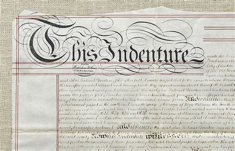 Large Antique Framed British Indenture Document Sold At Auction On 15th