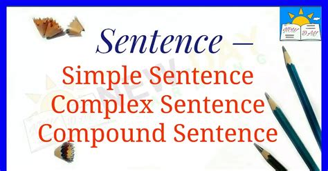 Simple Sentence Complex Sentence Compound Sentence Classification Of Sentences According To