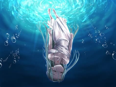 3840x1080px Free Download Hd Wallpaper Anime Original Bubble Girl Underwater Upside
