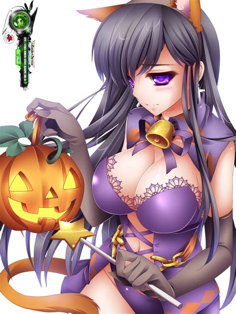 Halloween Neko Girl Cute Render Ors Anime Renders