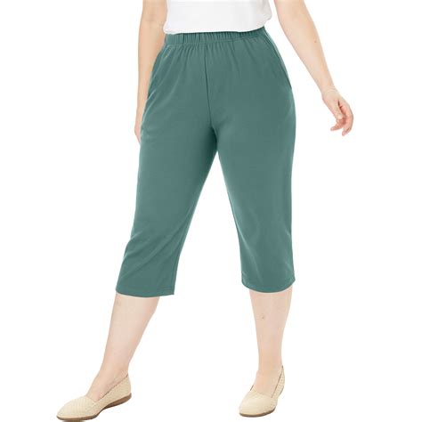 Woman Within Woman Within Plus Size Day Knit Capri Pants Walmart