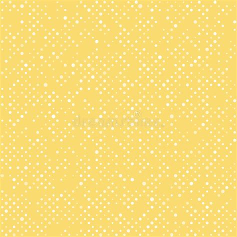 Seamless Polka Dot Yellow Pattern With Circles Stock Vector