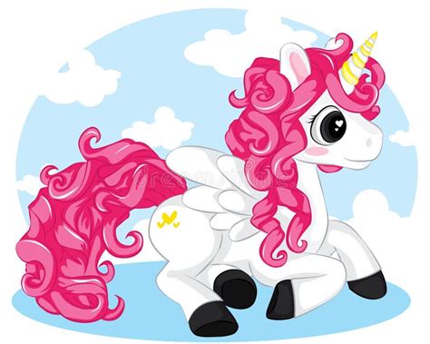 Cute Little Magical Unicorn Stock Vector Illustration Of Dreams