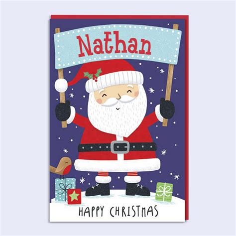 Christmas Name Card Nathan Garlanna Greeting Cards