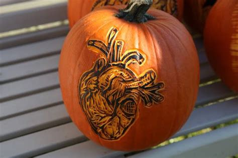 Heart Carved Pumpkin Holidays Halloween Pinterest