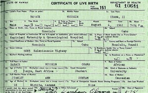 Obama’s Birth Certificate Reveals Citizenship Maui Now