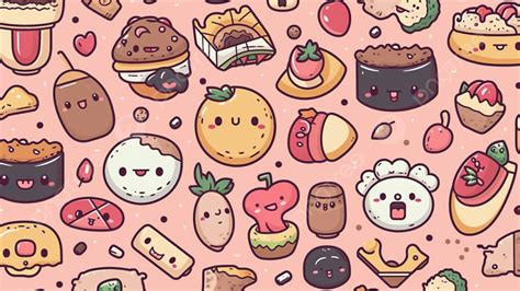 Food Cute Cartoon Illustration Background Orange Fruit Food