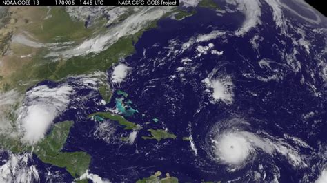 Satellite Animation Sees Category 5 Hurricane Irma And Tropical Storm