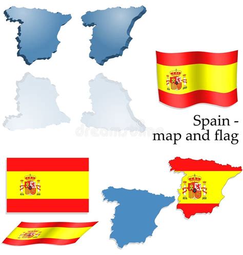 Illustration Spain Map Flag Stock Illustrations 5510 Illustration