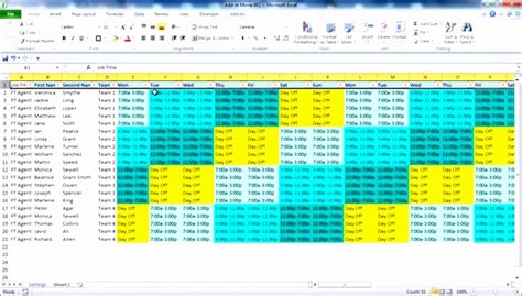 7 Excel 24 Hour Schedule Template Excel Templates