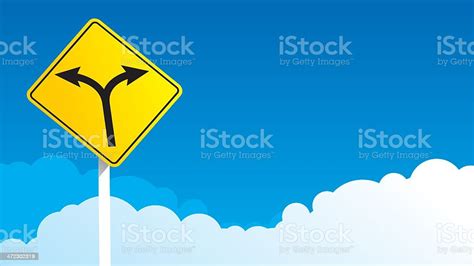 Two Way Traffic Sign Stock Illustration Download Image Now Avenue