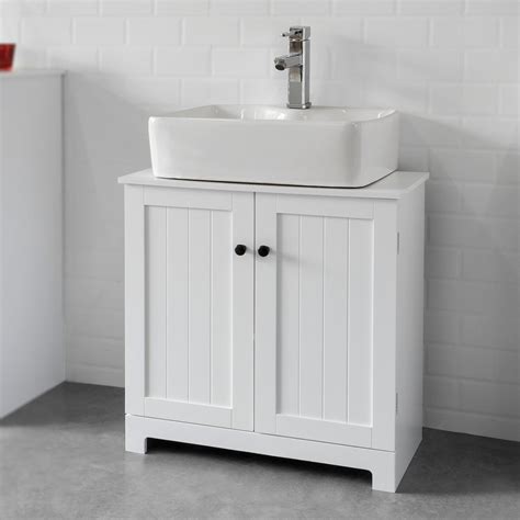 Wie auch bei ihren verwandten aus holz gibt es viele unterschiedliche designs und modelle. SoBuy BZR18-W Waschbeckenunterschrank Badschrank ...