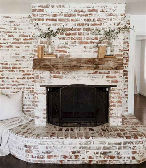 80 Incridible Rustic Farmhouse Fireplace Ideas Makeover 49 Rustic