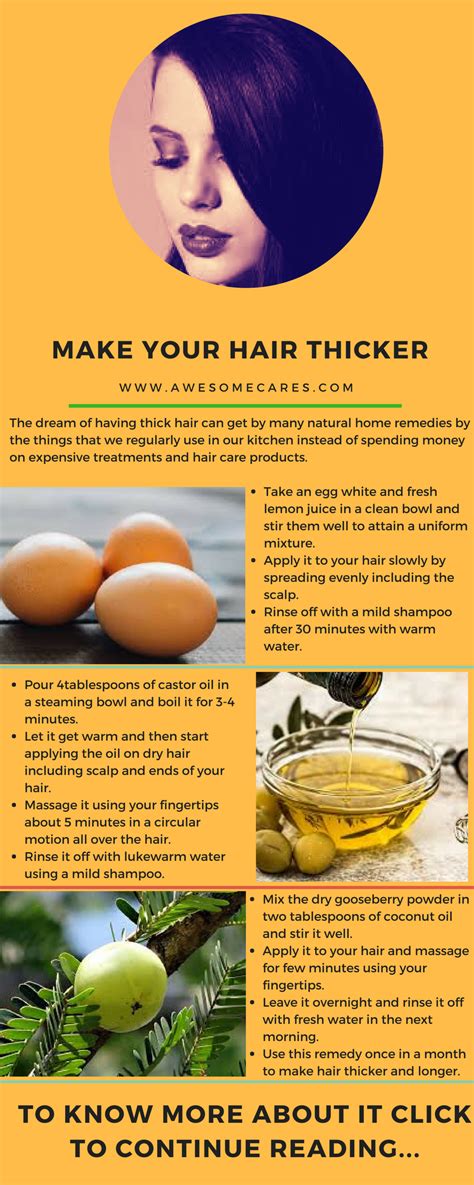 An egg treatment may help to make hair look thicker. How To Get Thick Hair Naturally | Home remedies for hair ...