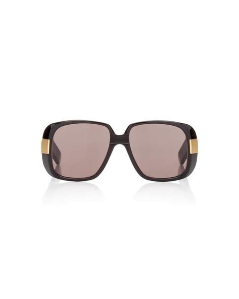 Gucci Rectangular Frame Acetate Sunglasses In Black Lyst